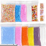 Ohuhu Foam Balls for DIY Slime 14 Packs Approx 60,000 PCS Decorative Slime Beads for Arts Crafts Homemade Slime Fruit Flower Candy Slices for Nail Art Student Children Kids Back to School Supplies  B074N42RNX